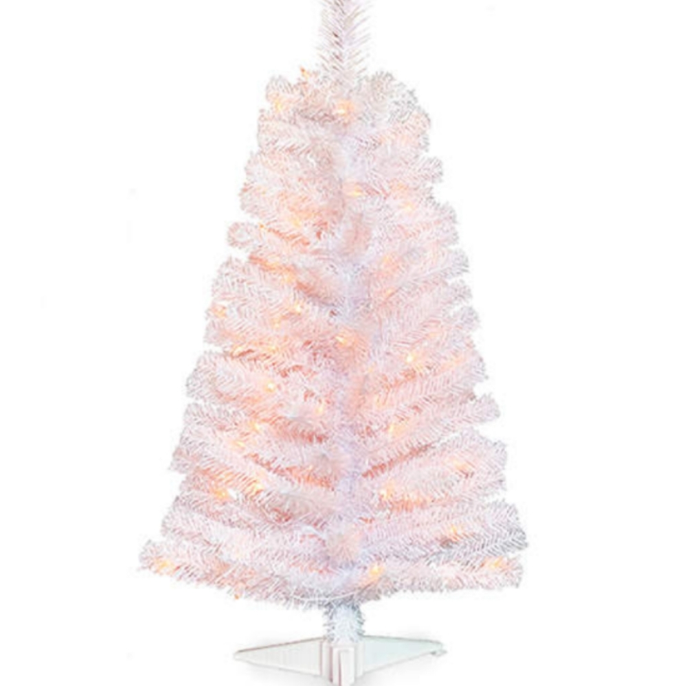 Yuletide White Christmas Tree Pearlized Mini Light